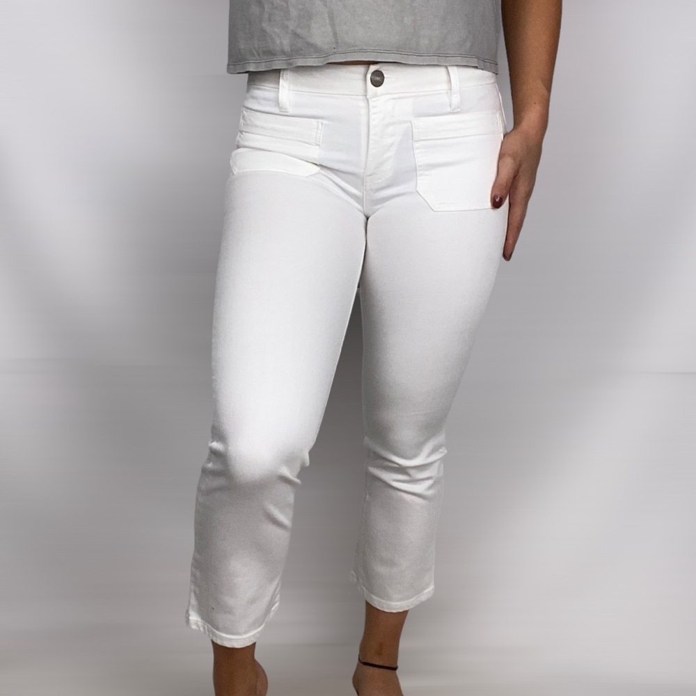 SANCTUARY Mid Rise Square Pocket Straight‎ Leg Crop Jean